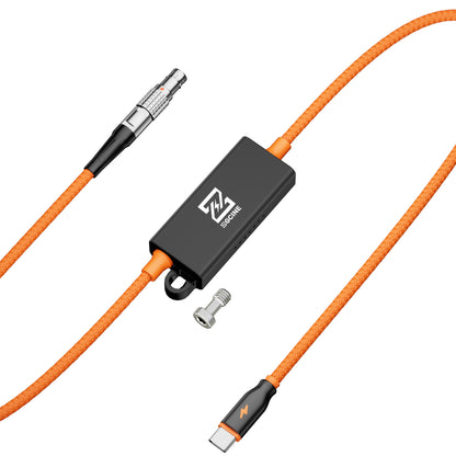 LEMO Straight 2Pin to USBC PD Power Cable for ARRI, RED, Teradek, SmallHD, Z-CAM, DJI Ronin, TILTA