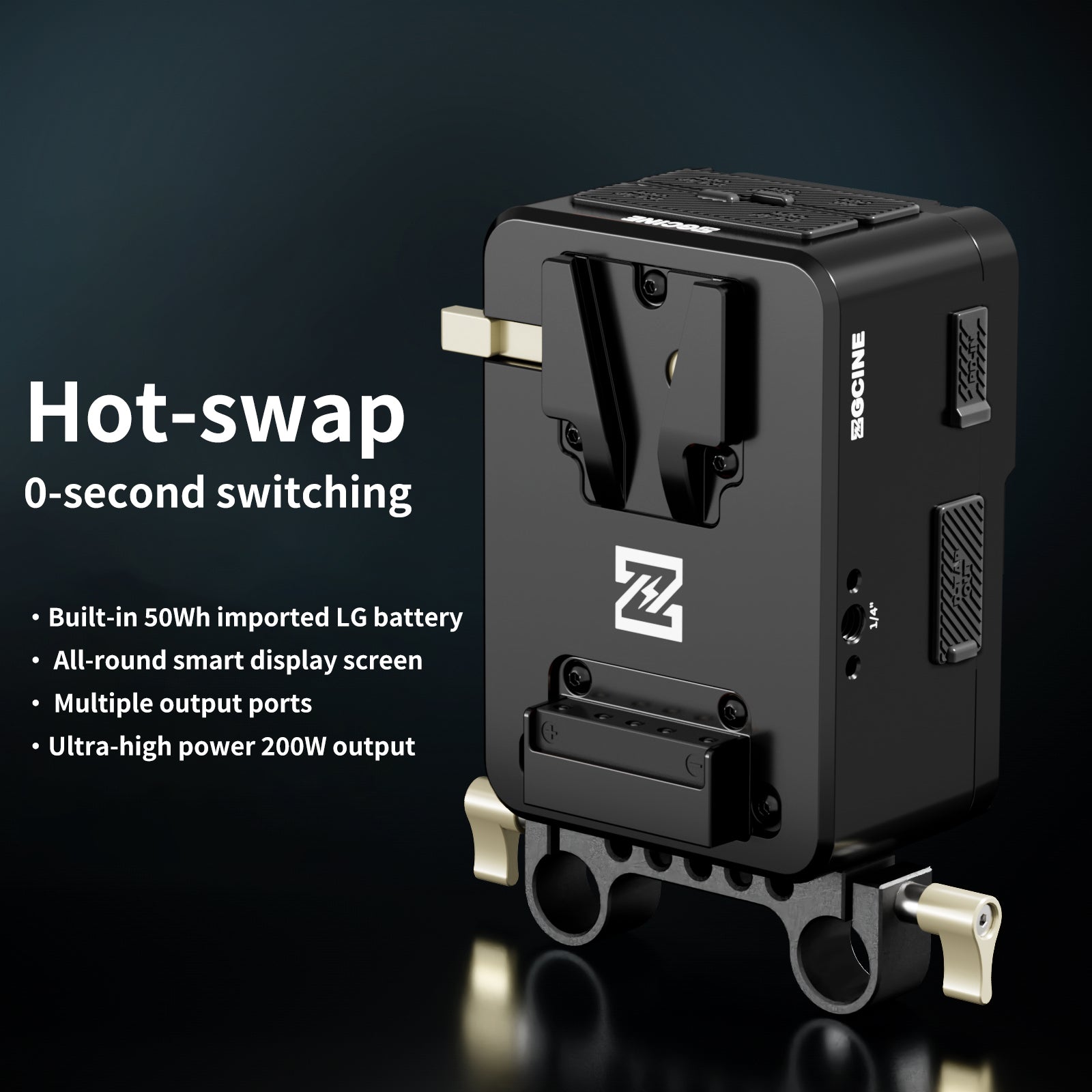 ZGCINE VM-HS1 Internal battery hot-swap V-mount battery