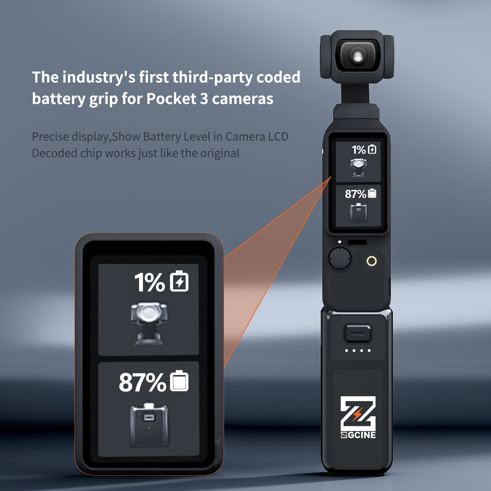 PK-H01 Battery Grip for DJI OSMO Pocket3 Camera – ZGCINE