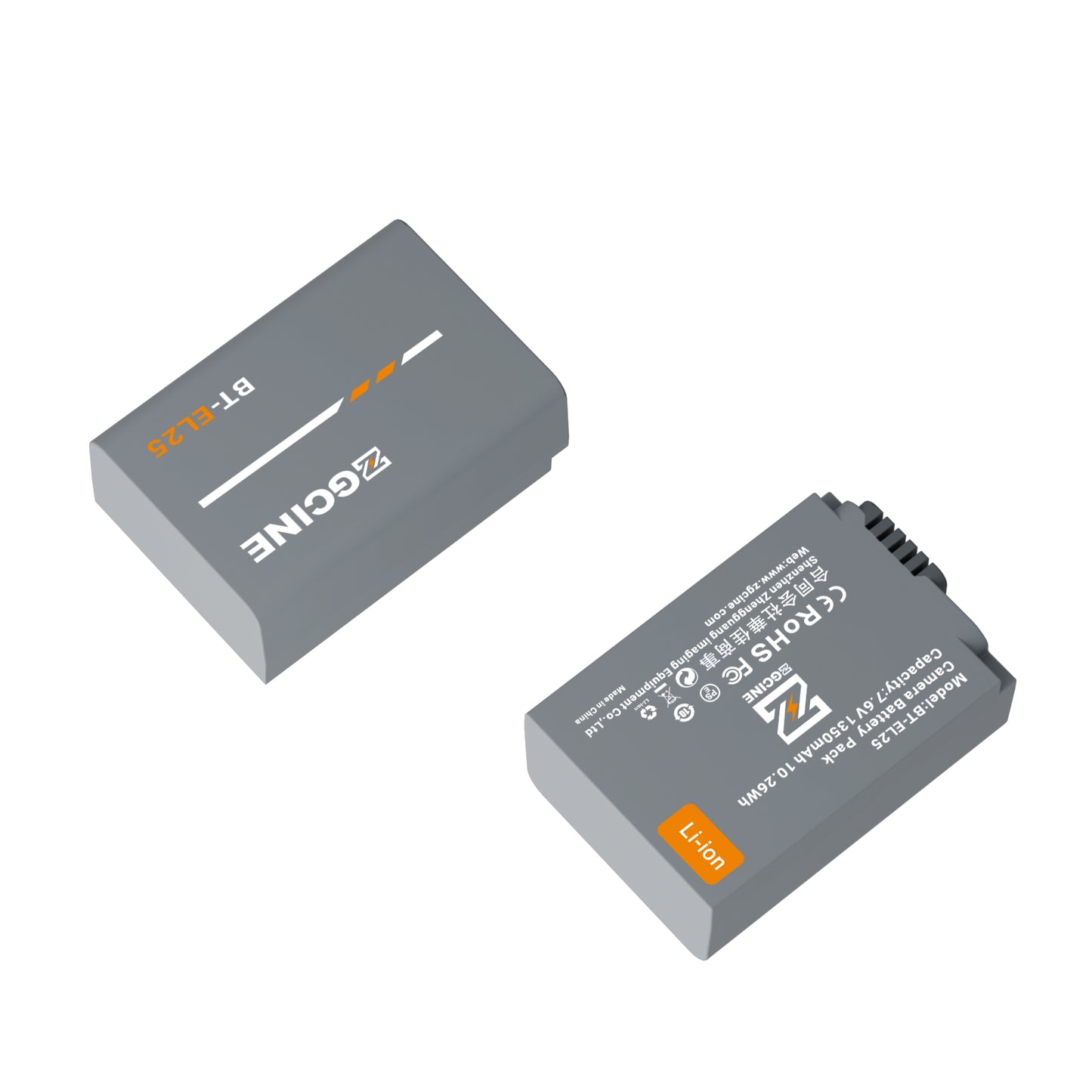 ZGCINE BT-EL25 Camera Battery for NikonZ30, Z50,and Zfc Cameras (1280mAh Grey)