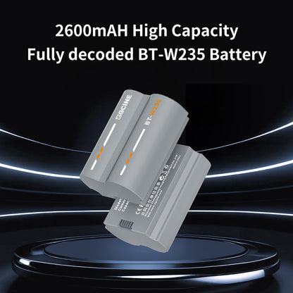 ZGCINE BT-W235 Camera Battery for Fujifilm Camera (2400mAh Grey)
