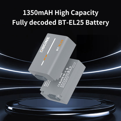 ZGCINE BT-EL25 Camera Battery for NikonZ30, Z50,and Zfc Cameras (1280mAh Grey)
