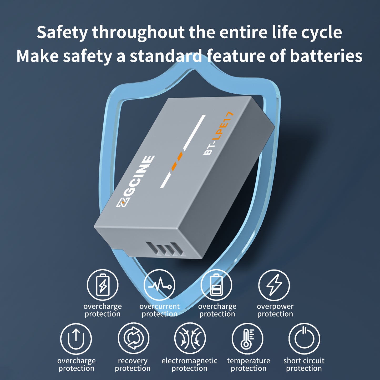ZGCINE BT-LPE17 Camera Battery for Cano Camera (1030mAh Grey)
