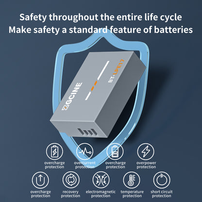 ZGCINE BT-LPE17 Camera Battery for Cano Camera (1030mAh Grey)