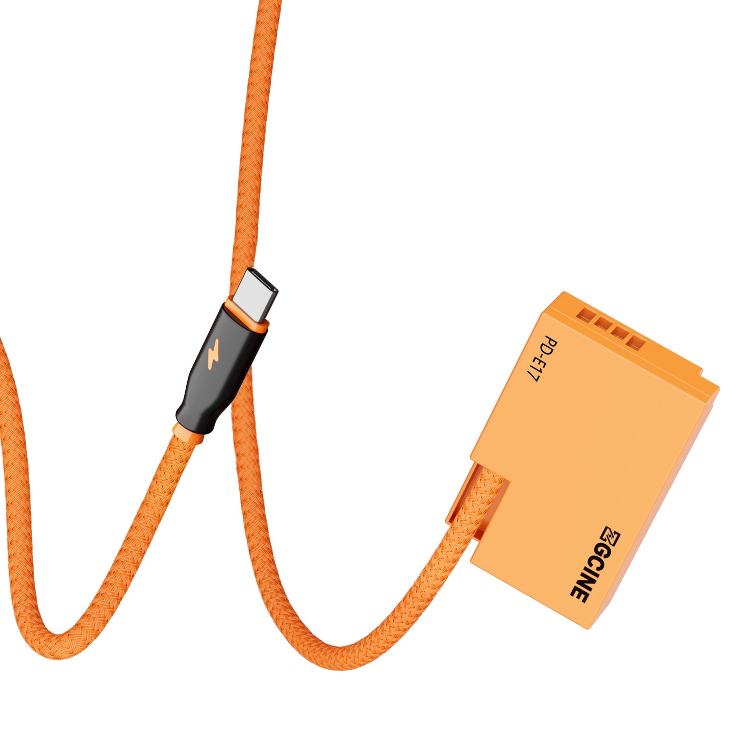 ZGCINE USB-C PD to LPE17 for Canon Dummy Battery Cable(braided wire）