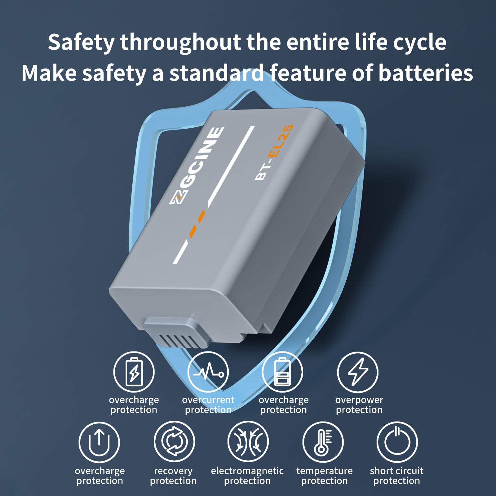 ZGCINE BT-EL25 Camera Battery for NikonZ30, Z50,and Zfc Cameras (1280m