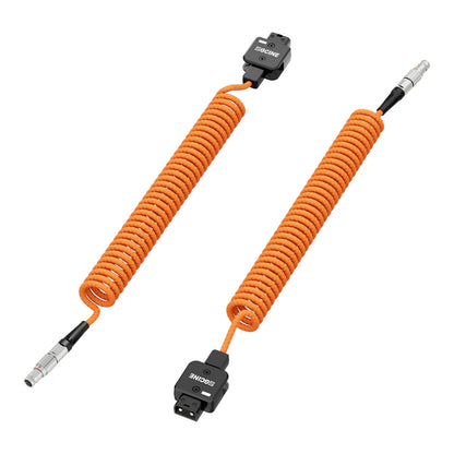 ZGCINE DT-LMS DTap to Lemo 2Pin Male Power Cable for Select RED ARRI and SONY Camera(Lemo Straight)