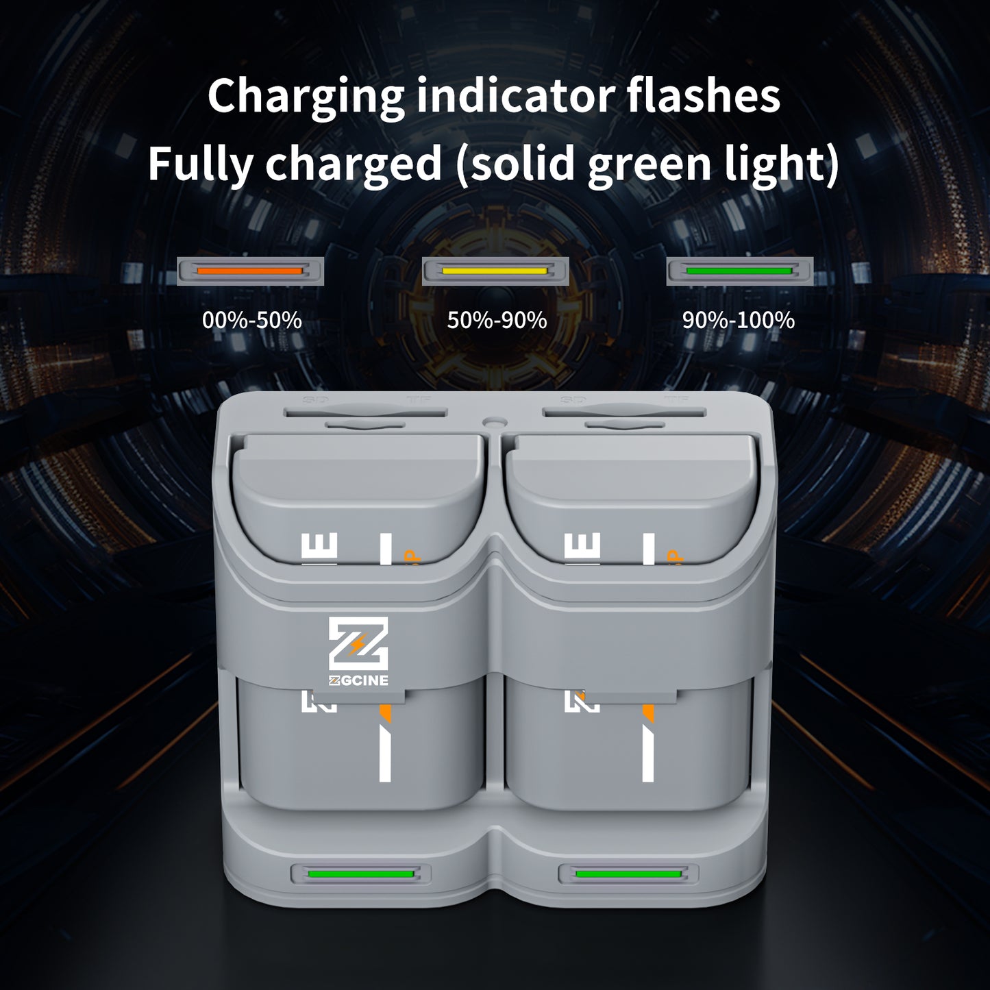 PC2-LPE6P Kit2 Travel Charging Case Kit with 2-Pack high-capacity LP-E6P Battery(2600mAh Grey）