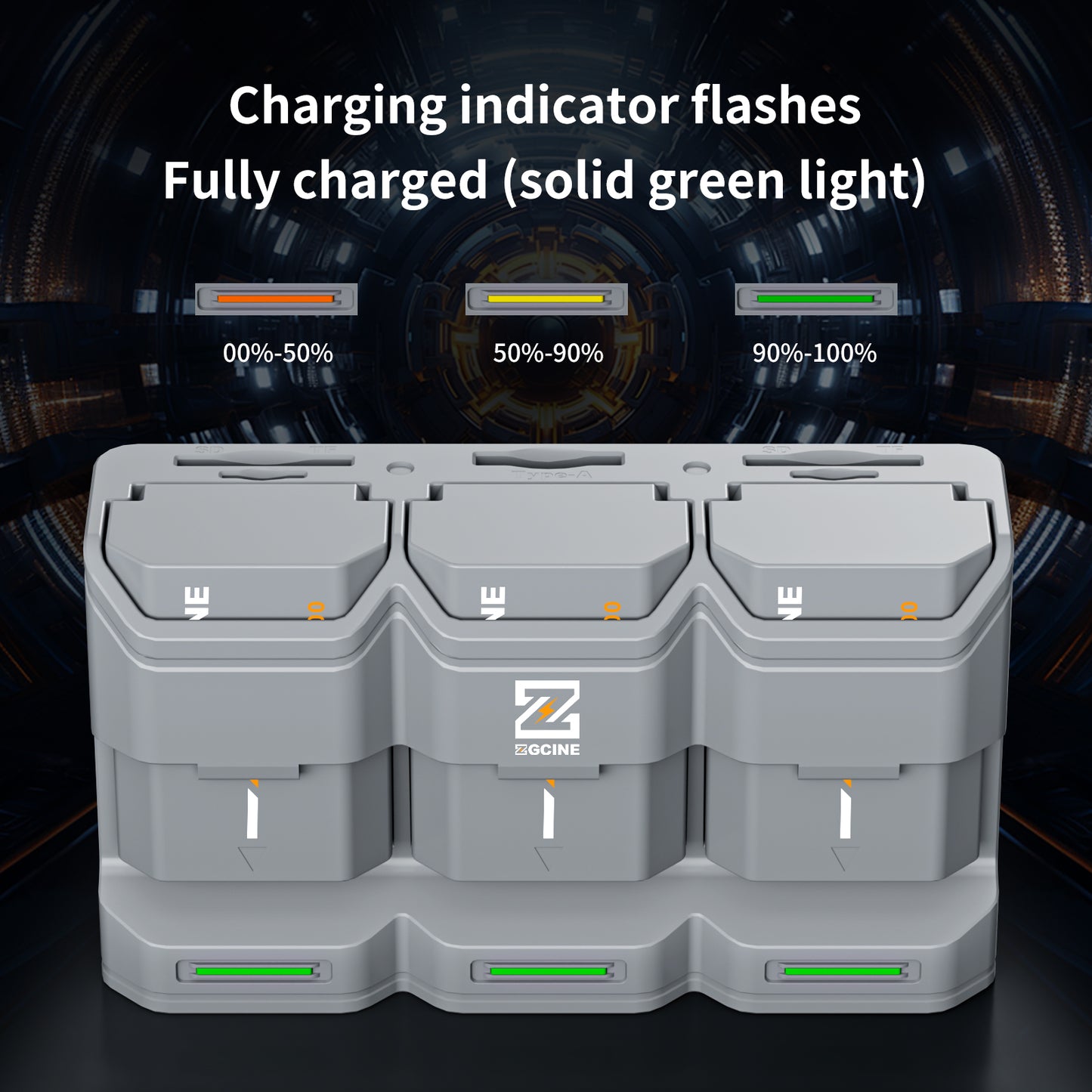 PC3-FZ100 Travel Charging Case for SONY NP-FZ100 Camera Battery(Grey）