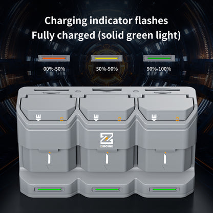 PC3-FZ100 Travel Charging Case for SONY NP-FZ100 Camera Battery(Grey）