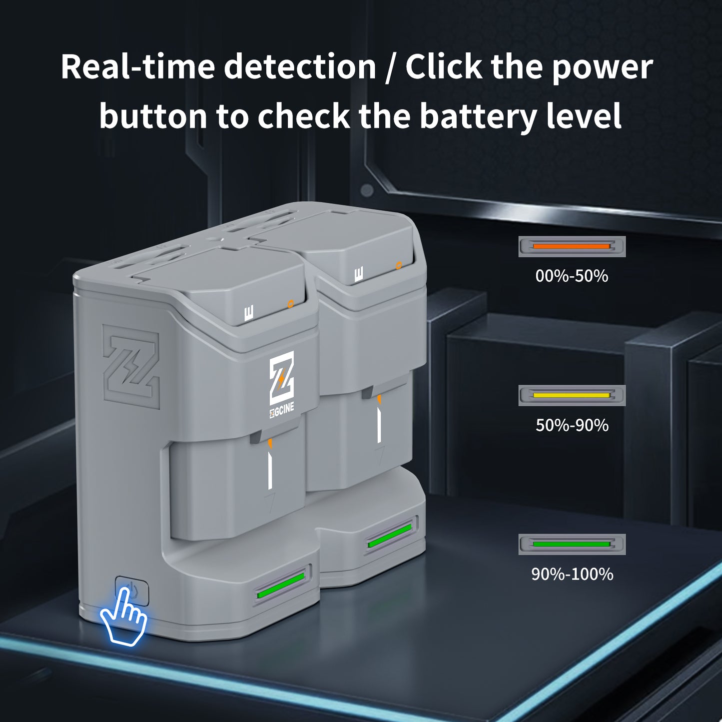 PC2-FZ100 Kit2 Travel Charging Case Kit with 2-Pack high-capacity NP-FZ100 Battery(2600mAh Grey）