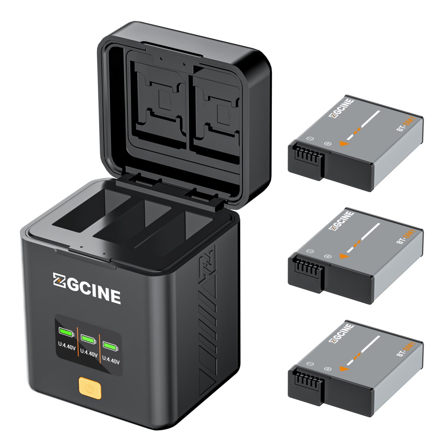 PS-OMC3 3-way Charging Case for Dji OSMO Aciton3/4/5/6 and Osmo360 Battery