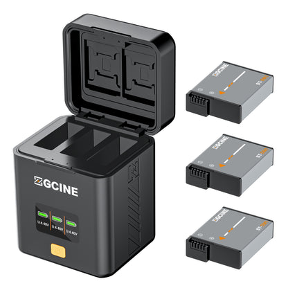 PS-OMC3 3-way Charging Case for Dji OSMO Aciton3/4/5/6 and Osmo360 Battery
