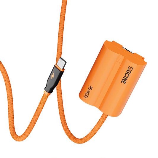 ZGCINE USB-C PD to W235 for Fujifilm Dummy Battery Cable(braided wire）