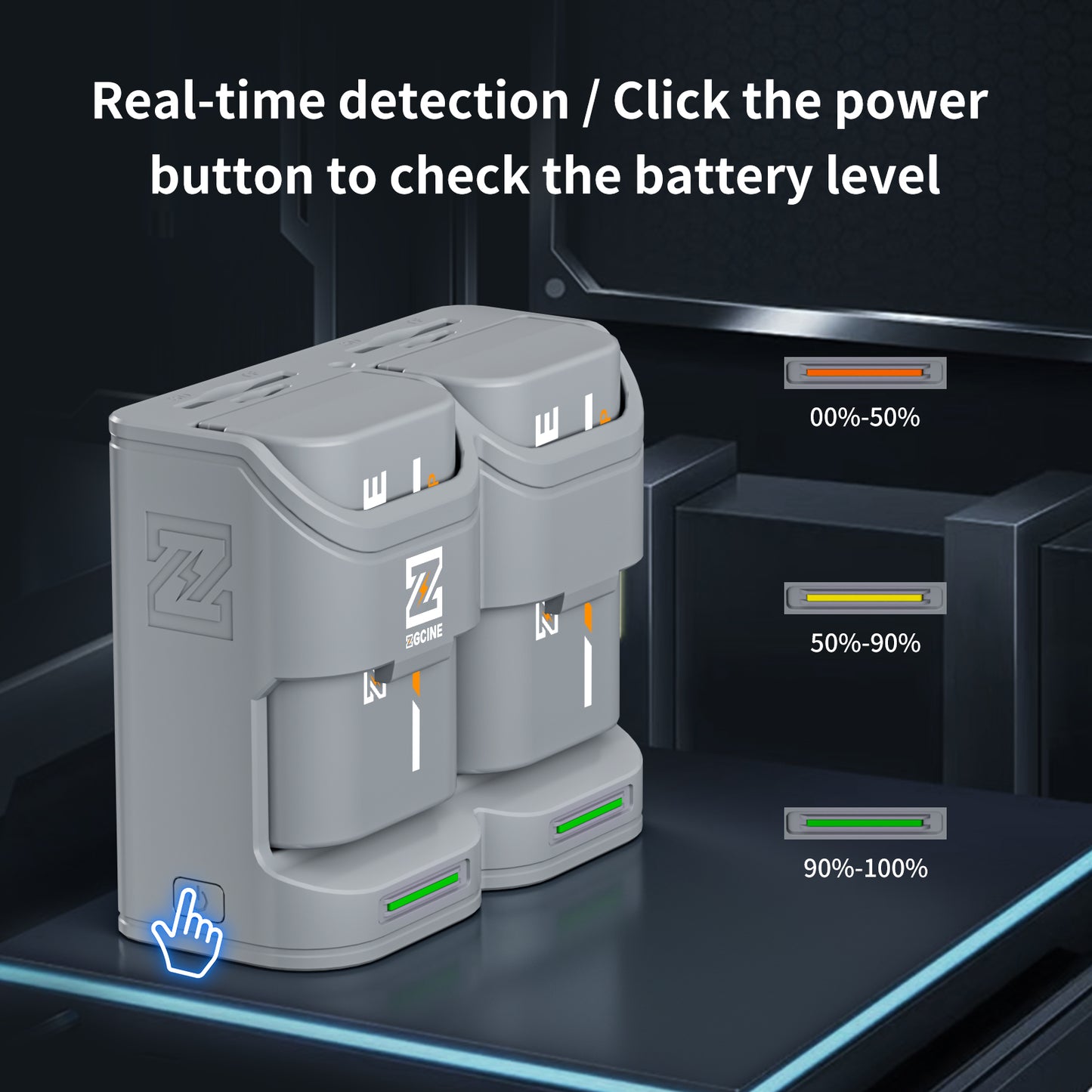 PC2-LPE6P Kit2 Travel Charging Case Kit with 2-Pack high-capacity LP-E6P Battery(2600mAh Grey）