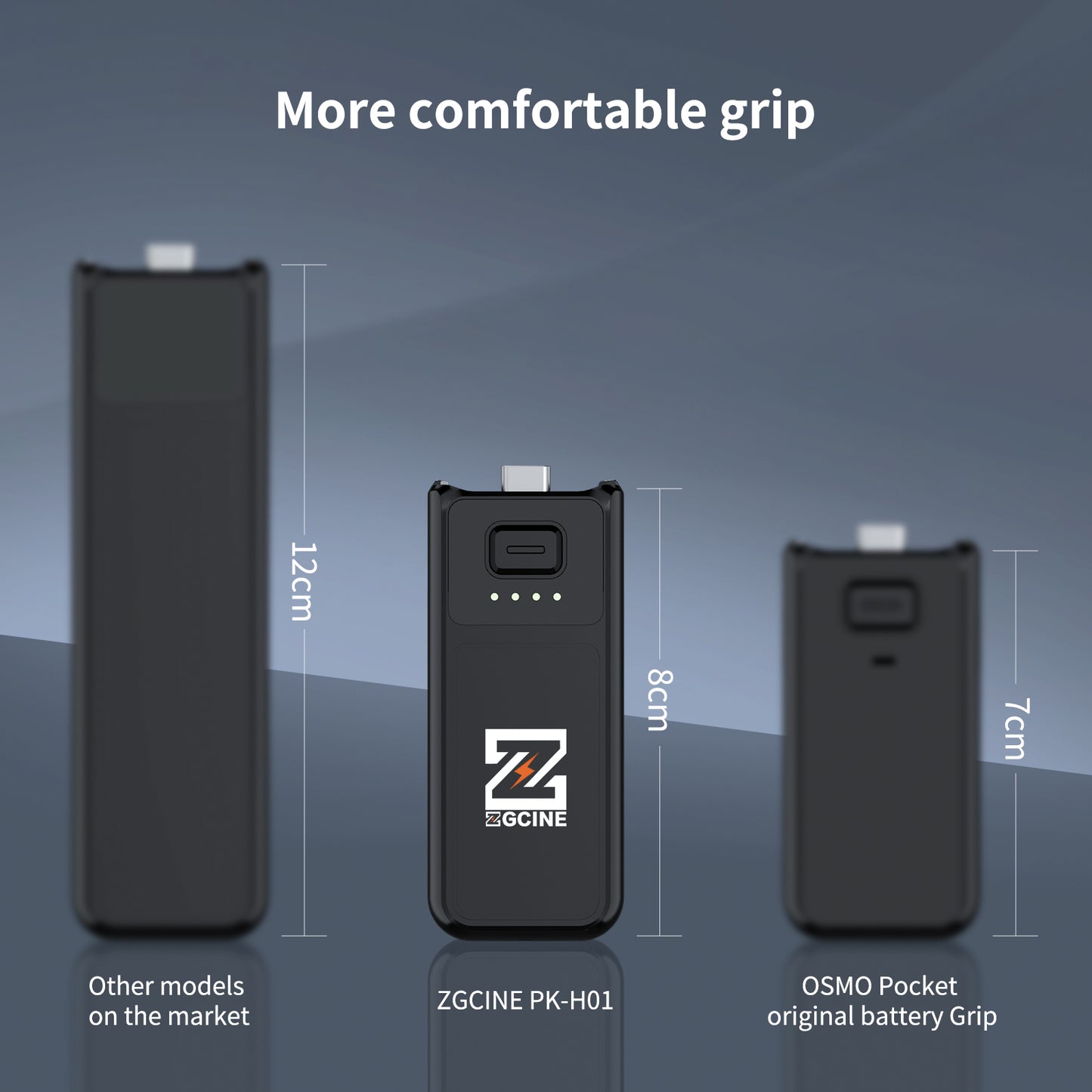 PK-H01S Battery Grip for DJI OSMO Pocket3/4,Xtra Muse Camera