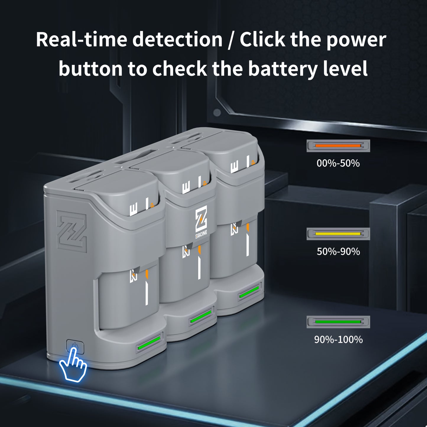 PC3-LPE6P Kit3 Travel Charging Case Kit with 3-Pack high-capacity LP-E6P Battery(2600mAH Grey)