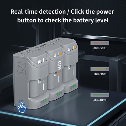 PC3-LPE6P Kit3 Travel Charging Case Kit with 3-Pack high-capacity LP-E6P Battery(2600mAH Grey)