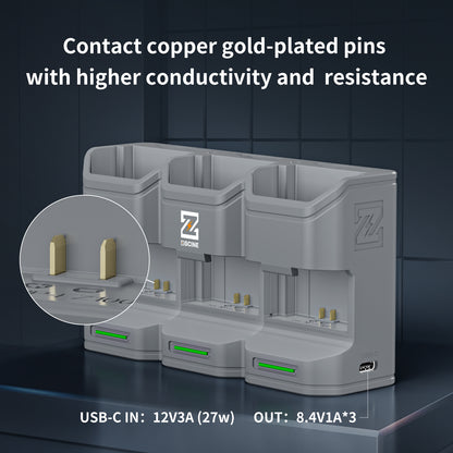 PC3-FZ100 Travel Charging Case for SONY NP-FZ100 Camera Battery(Grey）