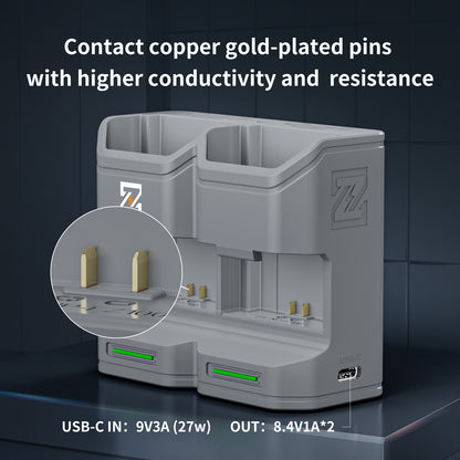 PC2-FZ100 Travel Charging Case for SONY NP-FZ100 Battery(Grey）