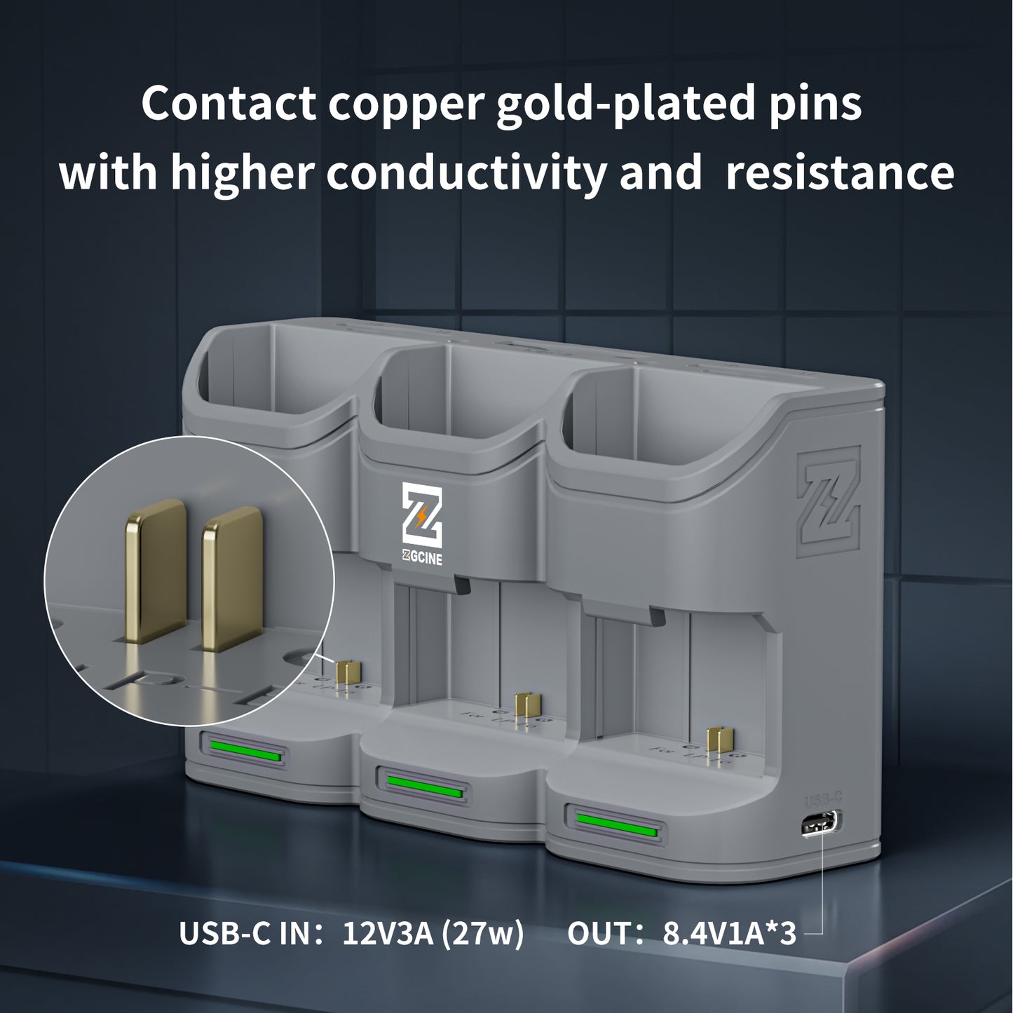 PC3-LPE6 Travel Charging Case for Canon LPE6/NH/E6P Battery(Grey）