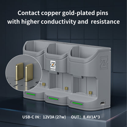 PC3-LPE6 Travel Charging Case for Canon LPE6/NH/E6P Battery(Grey）