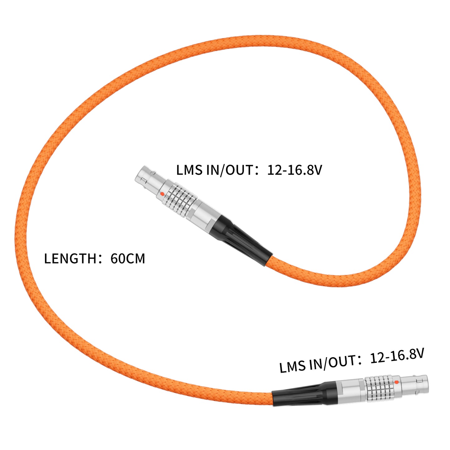LEMO Straight 2Pin to LEMO Straight 2Pin Power Cable for ARRI，RED,Teradek,SmallHD,Z-CAM