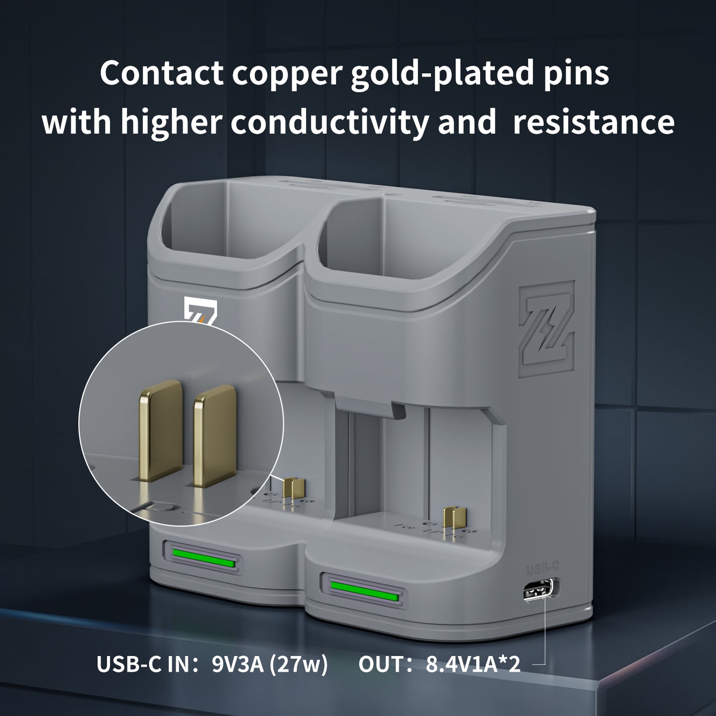 PC2-LPE6 Travel Charging Case for Canon LPE6/E6NH/E6P Camera Battery(Grey）