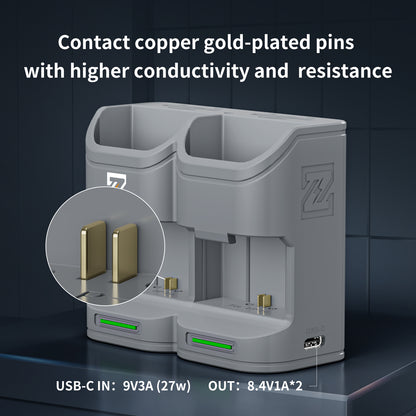 PC2-LPE6 Travel Charging Case for Canon LPE6/E6NH/E6P Camera Battery(Grey）