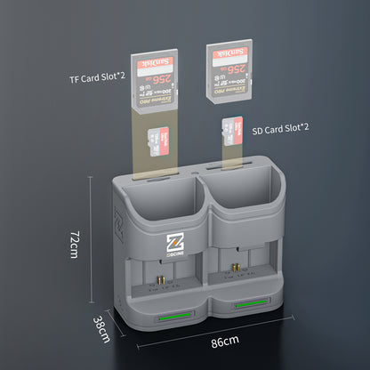 PC2-LPE6 Travel Charging Case for Canon LPE6/E6NH/E6P Camera Battery(Grey）