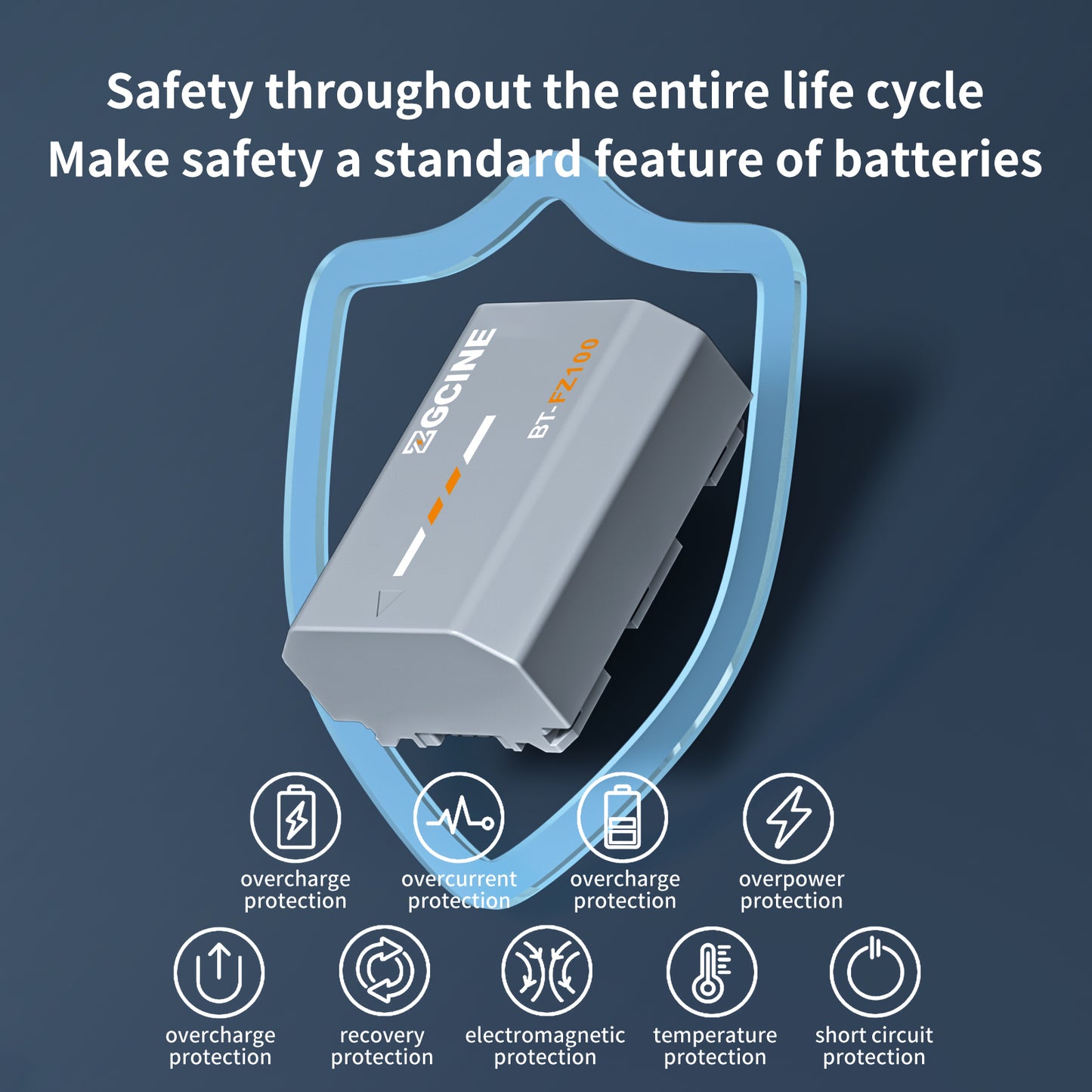 ZGCINE BT-FZ100 Camera Battery for SONY Camera (2600mAh Grey)