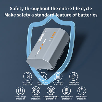 ZGCINE BT-FZ100 Camera Battery for SONY Camera (2600mAh Grey)