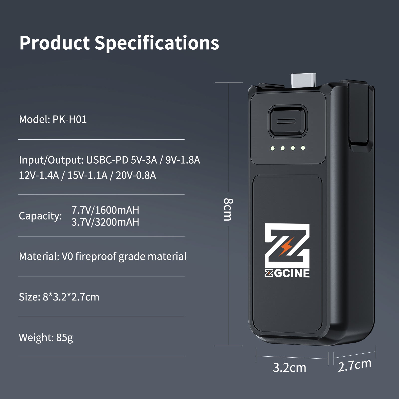モンキー  HOW PD-01 PRO シリーズ バットのみ ケース付き PK-H01 Battery Grip for DJI OSMO Pocket3 Camera – ZGCINE