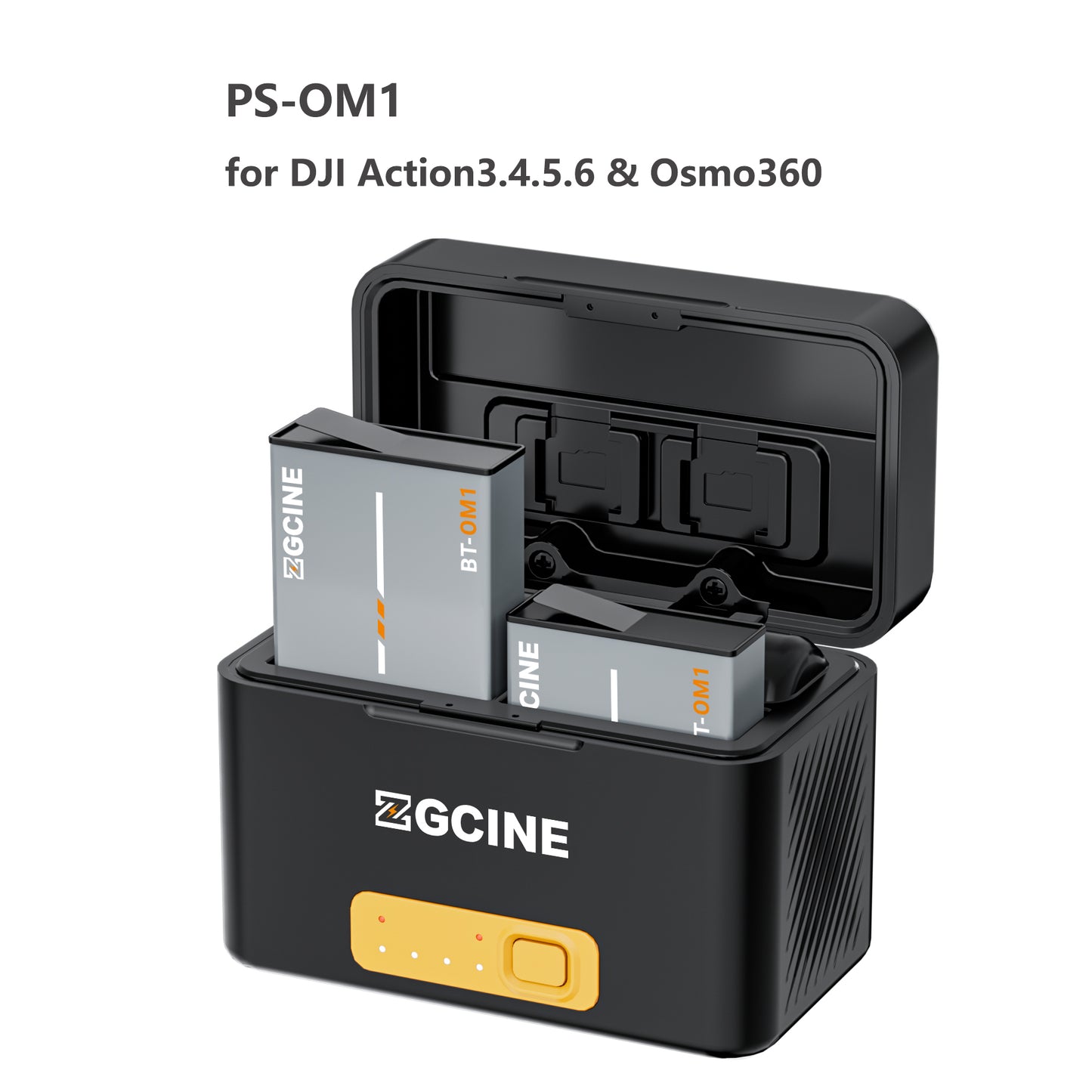 PS-OM1 Charging case for Dji OSMO Aciton3/4/5/6 and Osmo360 Battery（Batteries not included）