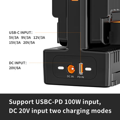 Charging Kit Combo 1 with VM-C2 dual charger and 2 V99 Pro V-mount batteries