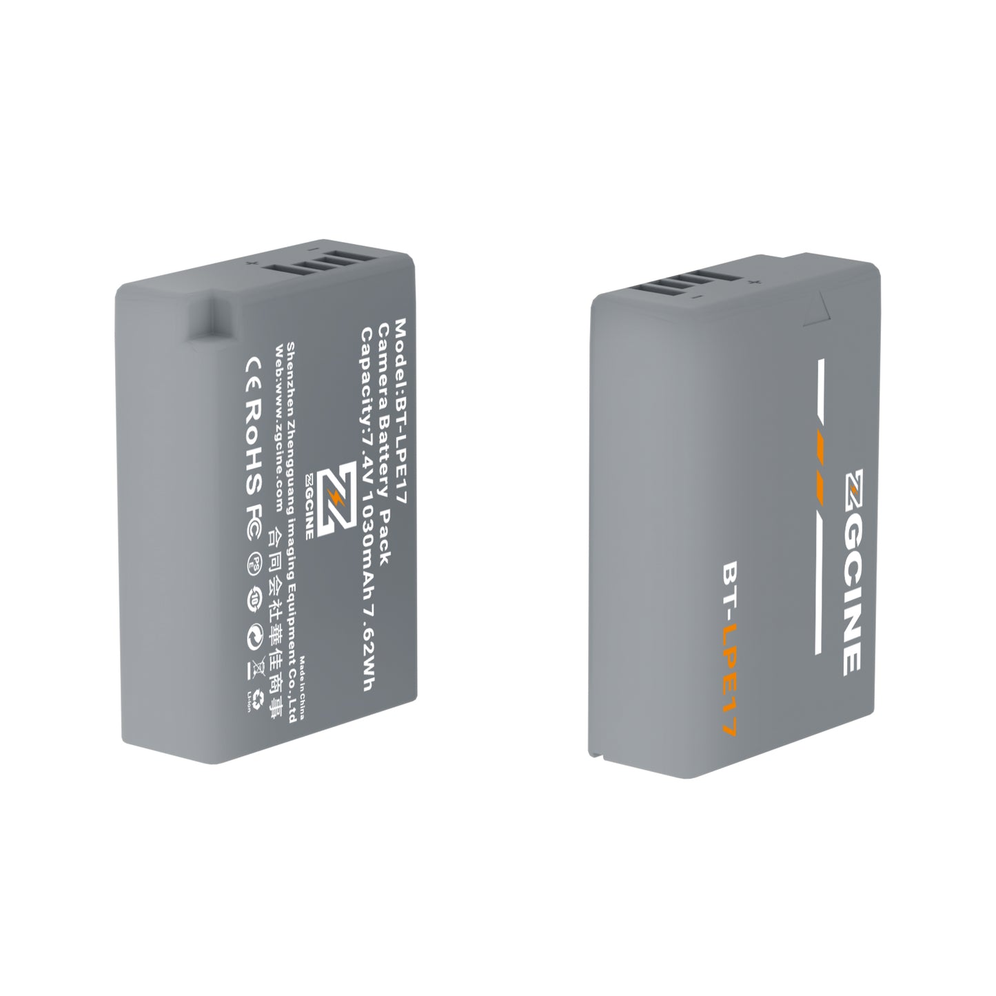 ZGCINE BT-LPE17 Camera Battery for Cano Camera (1030mAh Grey)