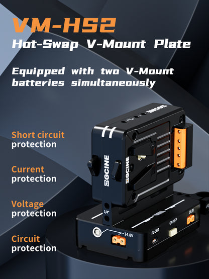 Cinema Set 1 with HS2 Hot Swap Sharkfin V Mount Plate and 2 V99 Pro V-mount batteries