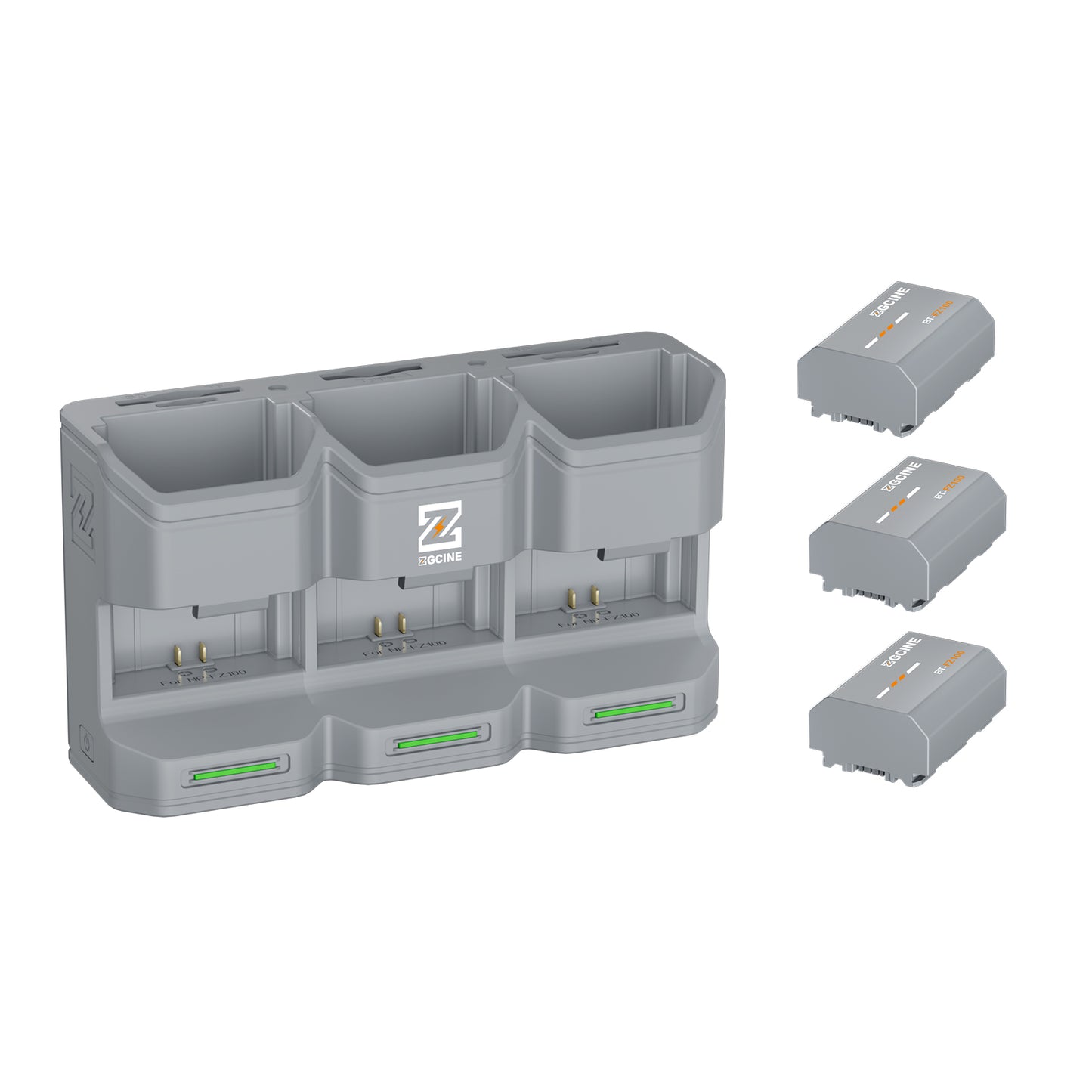 PC3-FZ100 Kit3 Travel Charging Case Kit with 3-Pack high-capacity NP-FZ100 Battery(2600mAH Grey)