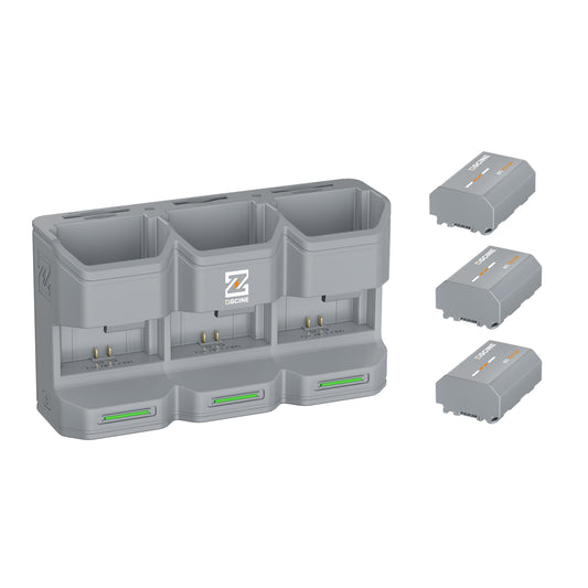 PC3-FZ100 Kit3 Travel Charging Case Kit with 3-Pack high-capacity NP-FZ100 Battery(2600mAH Grey)