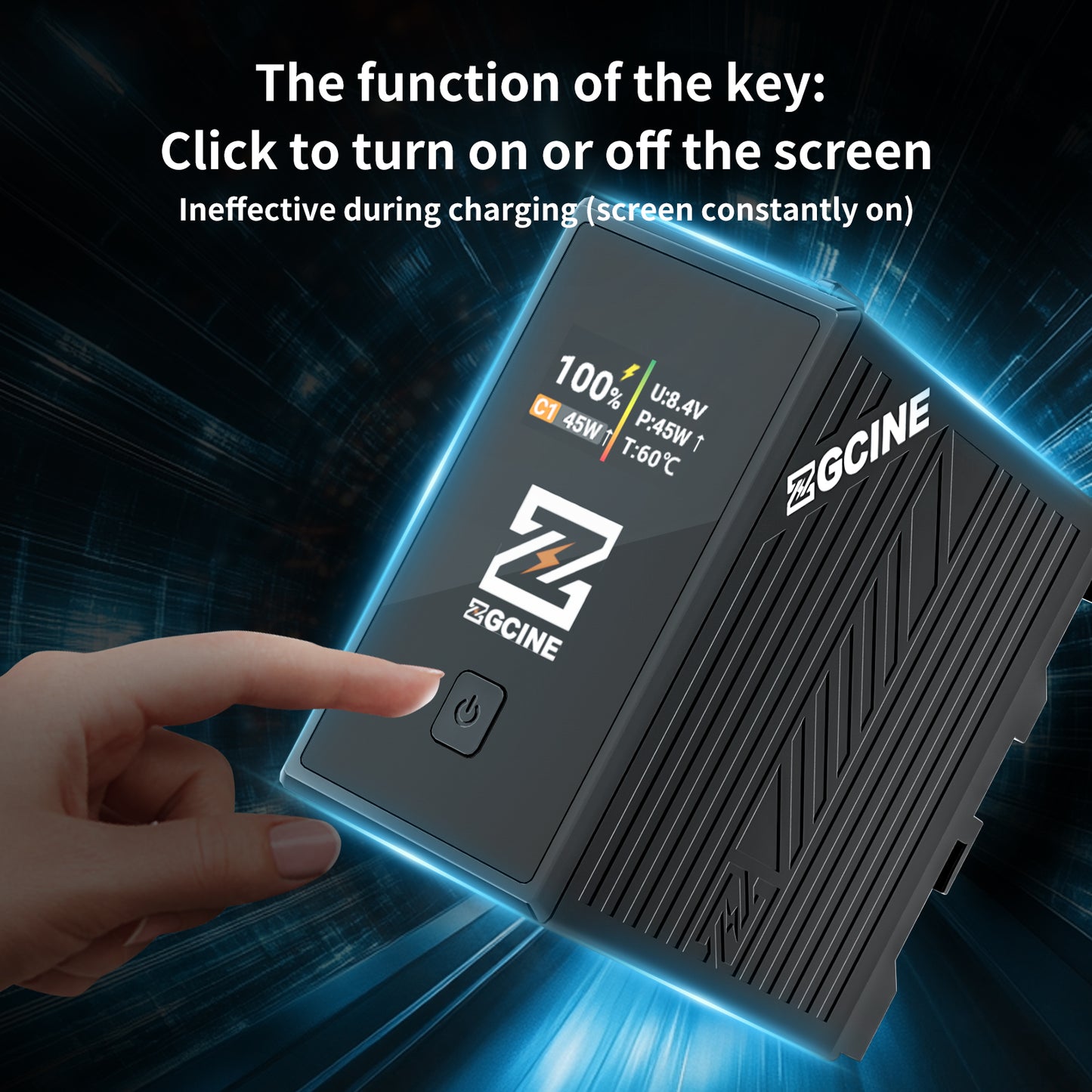 BT-NPF970 Battery,70wH Replacement USB-C Battery for Sony NP-F970, PD 36W Fast Charging, With D-TAP port and display.