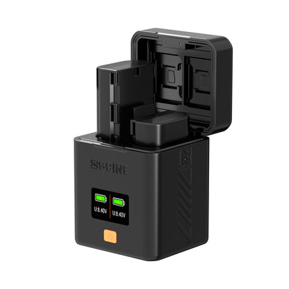 PS-LPE6 Charging Case USBC PD Fast Dual Charger for Canon LPE6/E6N/E6NH/E6P Camera Battery