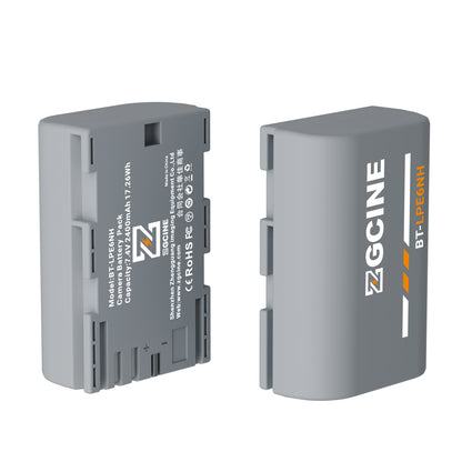 ZGCINE BT-LPE6NH Camera Battery for Canon Camera (2400mAh Grey)