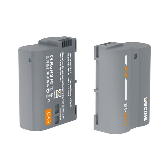 ZGCINE BT-EL15C Camera Battery for Nikon Camera (2400mAh Grey)