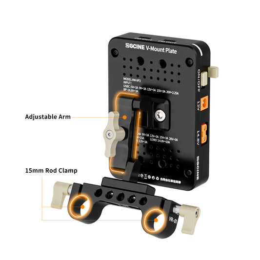 ZGCINE VM-VP2 kit3 V mount battery plate（Support USB-C PD input）