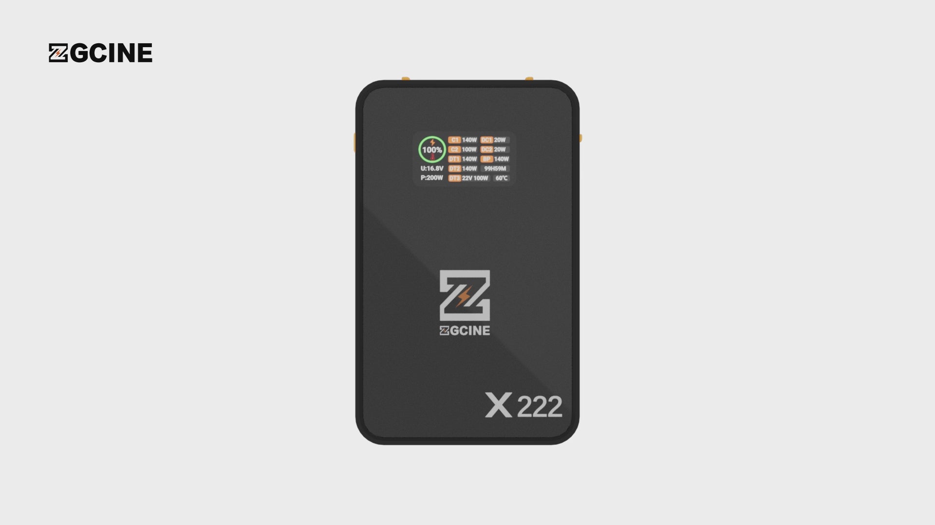 ZG-X222 V-Mount Battery 222Wh, PD3.1 140W Input/Output, with Dual