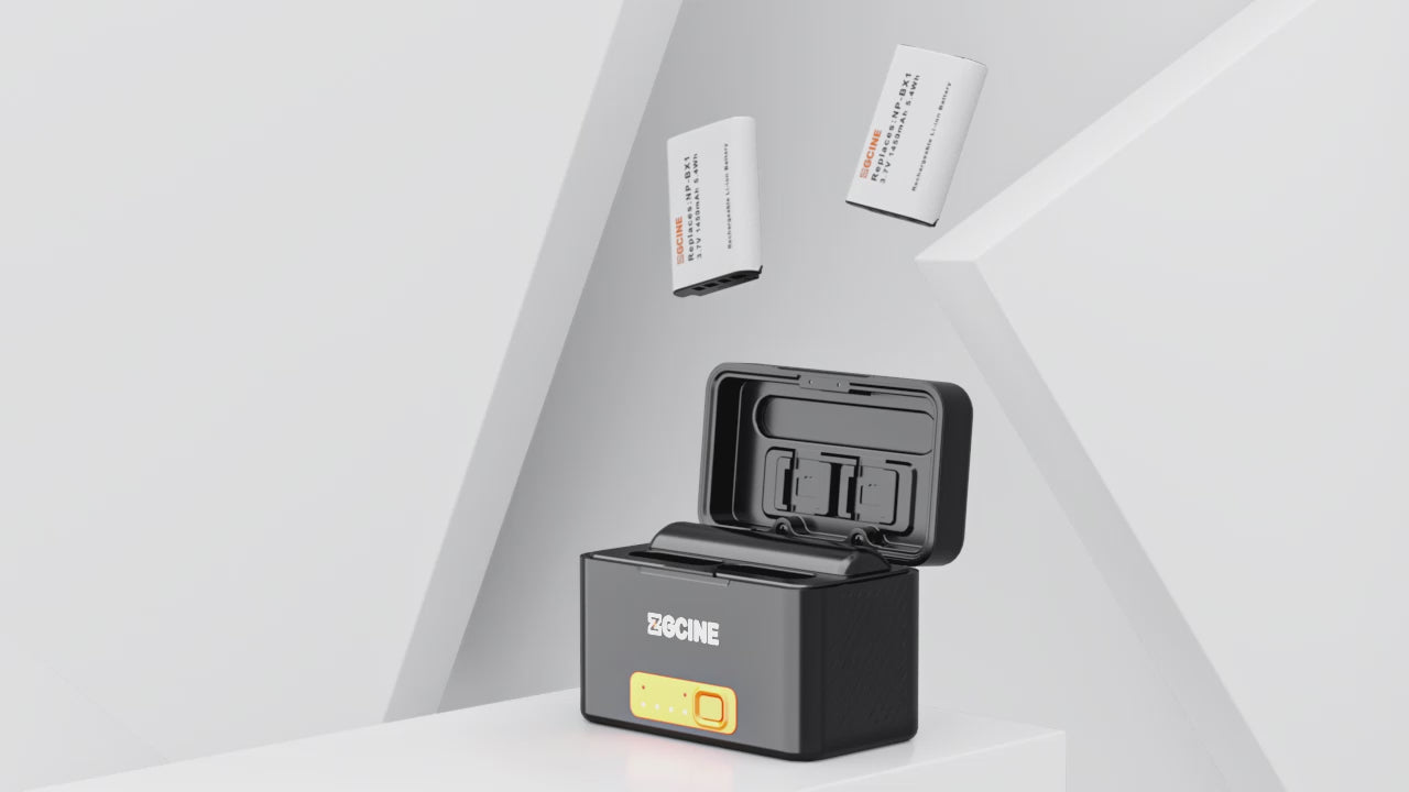 ZGCINE Charging Case for Sony NP-BX1 battery with 2 Charging Slots
