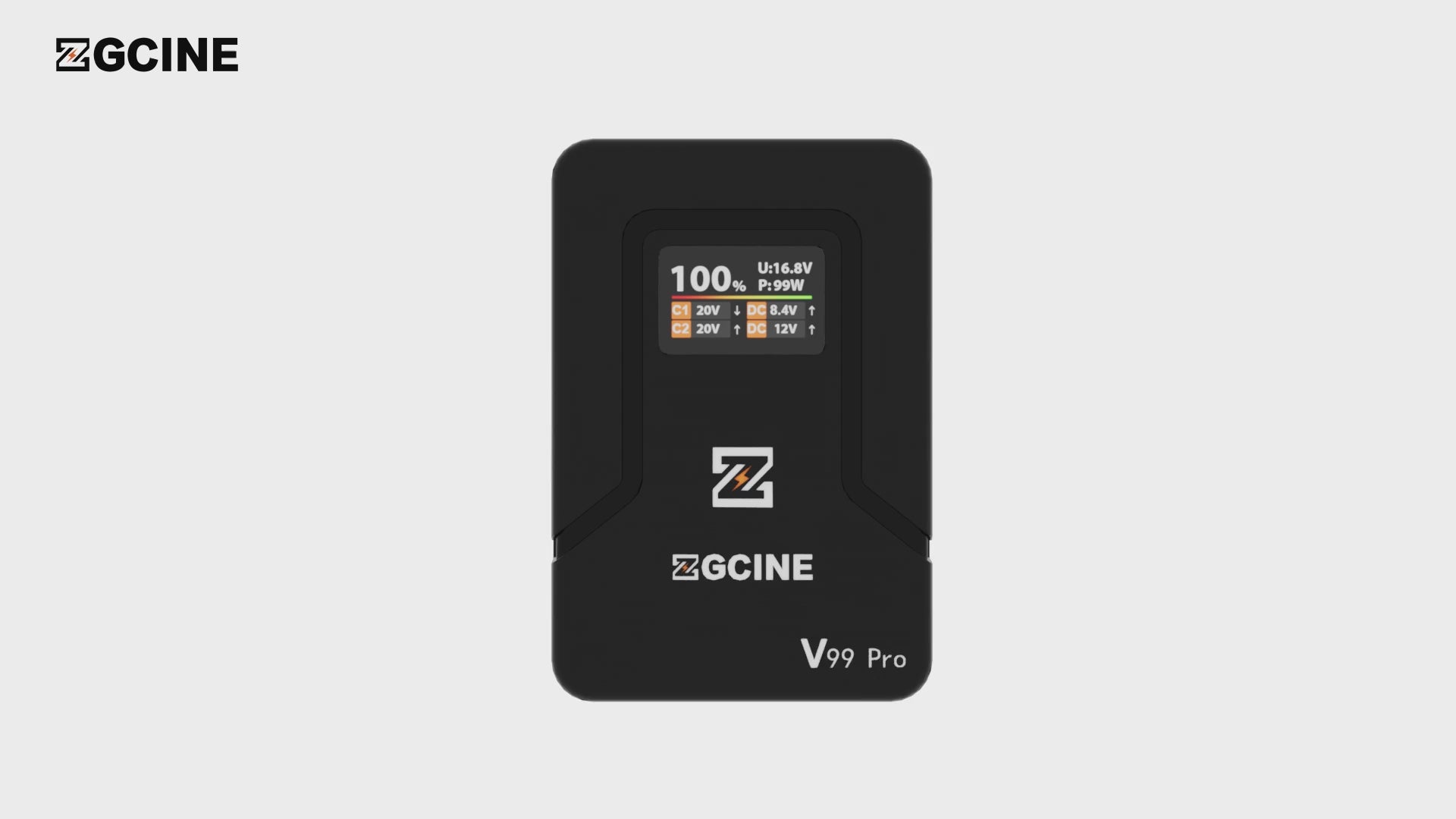 ZGCINE ZG-V99Pro 7000mAh Vマウント バッテリー 黒 ZG-V99Pro V-Mount Battery Upgraded with PD100W faster charging