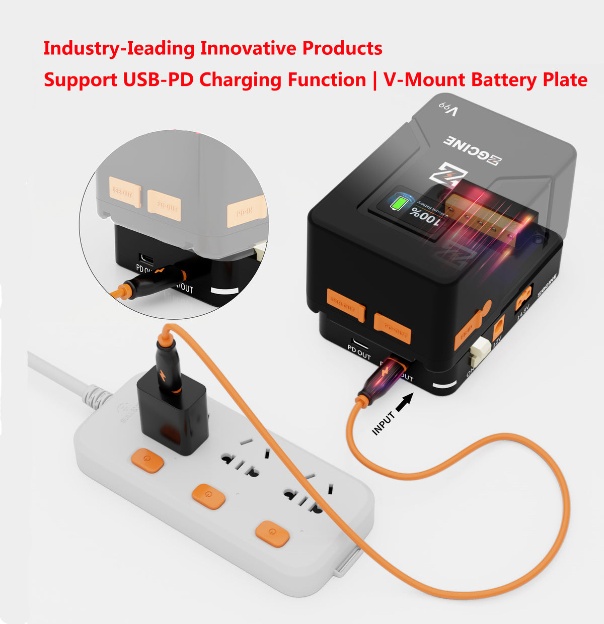 ZGCINE VM VP2 KIT1 V MOUNT BATTERY PLATE SUPPORT USB C PD INPUT zgcine-vm-vp2-kit1-v-mount-battery-plate-support-usb-c-pd-input