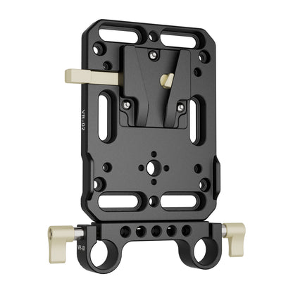 ZGCINE VR-Kit 1 V-Lock Mount Battery Plate with Dual 15mm Rod Clamp